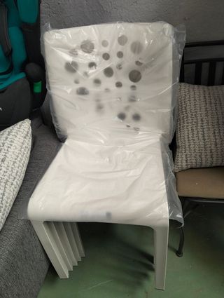 Juego 5 Sillas Jardín Cocktail Plástico Blanco