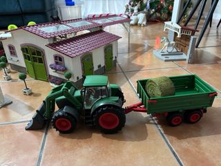 Granja Schleich con animales y vehículos