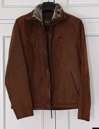 Cazadora de piel marrón