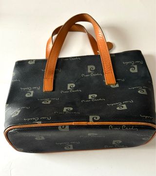 Bolso Pierre Cardin Negro Estampado