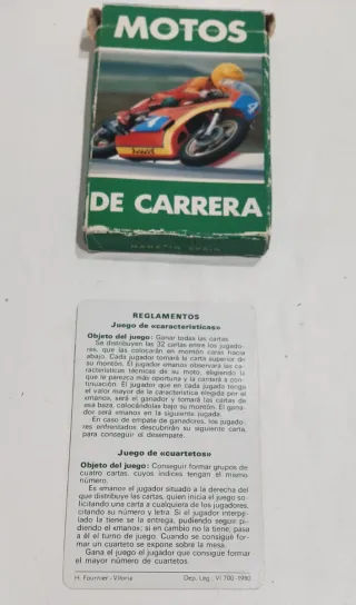 Gioco di Carte Moto da Gara Vintage Anni '80