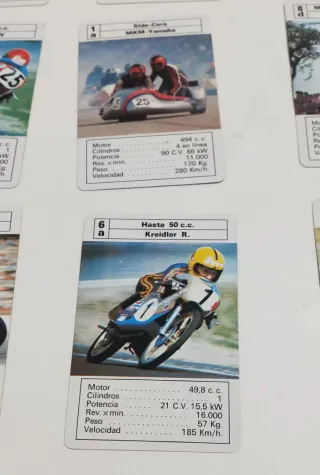 Gioco di Carte Moto da Gara Vintage Anni '80