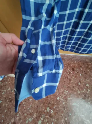 Camisa El Ganso cuadros azul y blanca