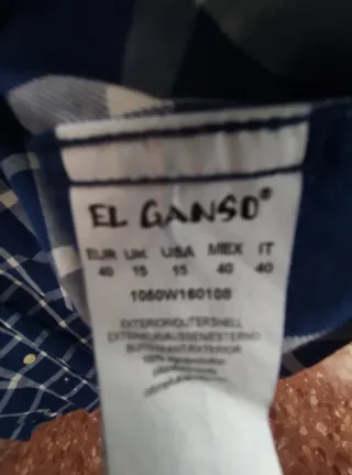 Camisa El Ganso cuadros azul y blanca
