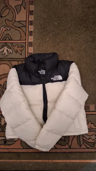 The North Face plumífero blanco y negro Talla M