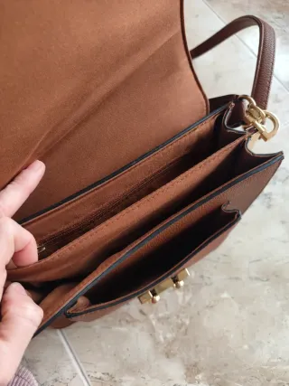 Bolso BSK Marrón Piel Cocodrilo