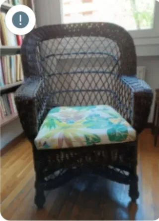 Sofá y sillones de mimbre