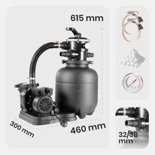 AREBOS Filtro de Arena y Bolas para Piscina