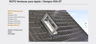 Ventana VELUX tejado exterior de apertura lateral