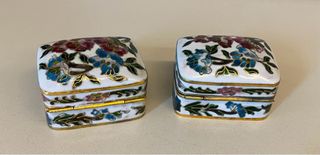 Set 2 Scatolette Cinesi Fiorate