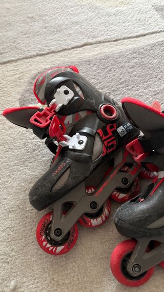 Patines Oxelo Niño Talla 30-32 Rojo/Negro