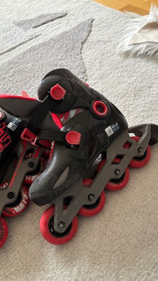 Patines Oxelo Niño Talla 30-32 Rojo/Negro