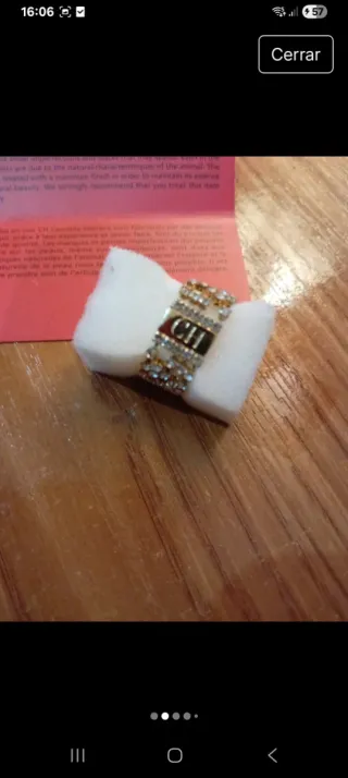 Anillo CH Oro y Cristales