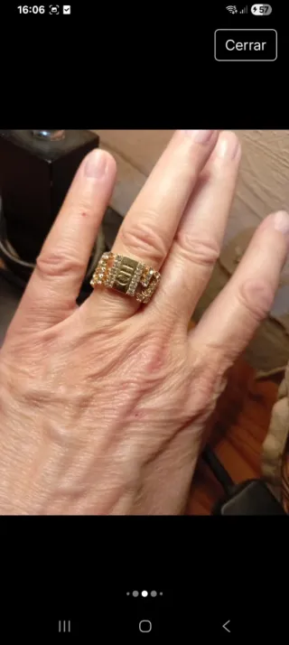 Anillo CH Oro y Cristales