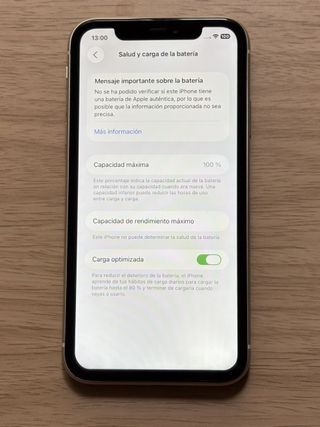 iPhone 11 Plata 128GB PERFECTO STADO batería NUEVA