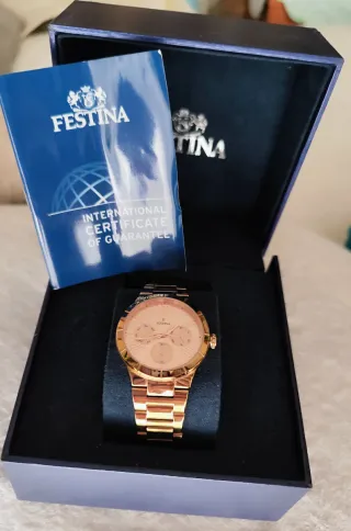 Reloj Festina Dorado y Rosa