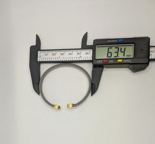 Pulsera Media Caña de oro 18k y acero, 9.99 g.