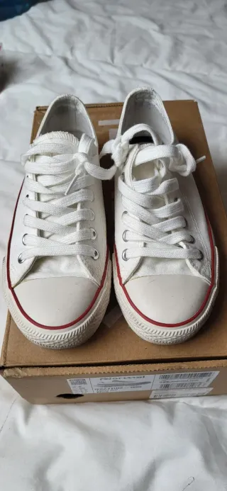 Zapatillas Converse Blancas Lona Talla 37