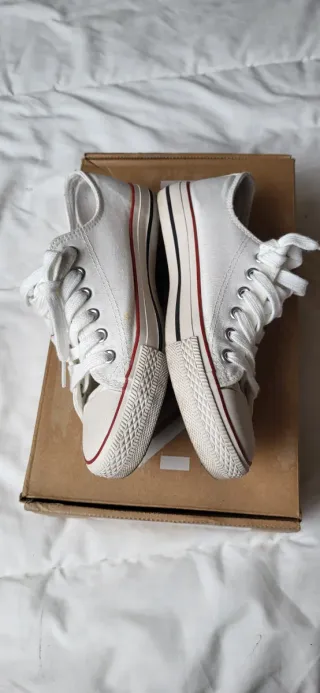 Zapatillas Converse Blancas Lona Talla 37
