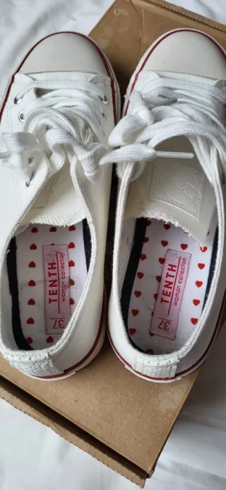 Zapatillas Converse Blancas Lona Talla 37