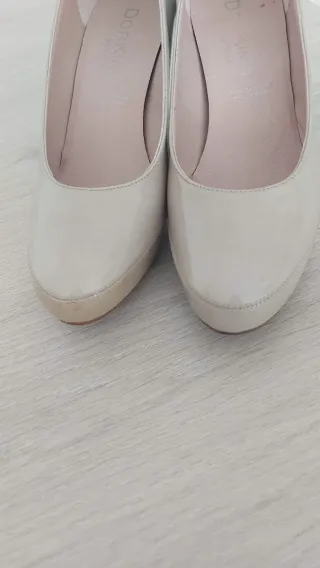 Zapatos Piel 8cm de tacom Dorking Beige