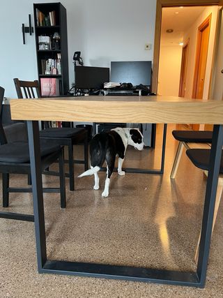 Mesa Tarsele madera y metal con 4 asientos