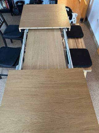 Mesa Tarsele madera y metal con 4 asientos