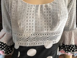 Traje Flamenca Talla 40-42 Negro Lunares