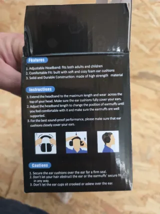 Cascos Antirruido ProCase Niños Azul/Negro