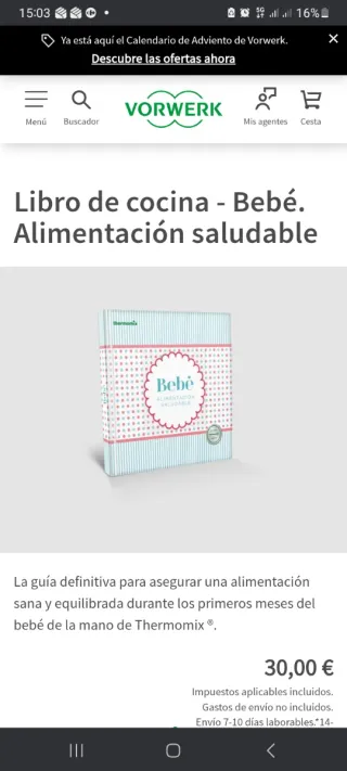 Libro Thermomix Bebé Alimentación Saludable