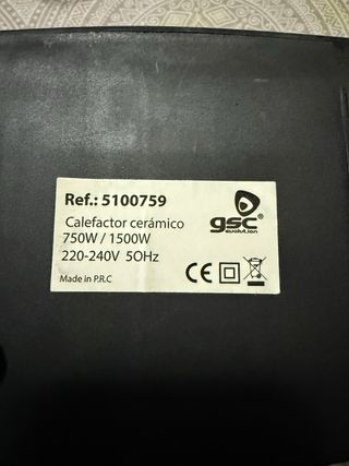 Calefactor Cerámico Portátil GSC