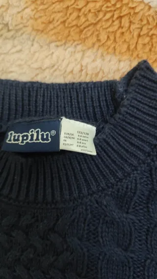 Jersey azul marino trenzado