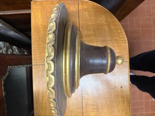 Coppia mensole foglia oro