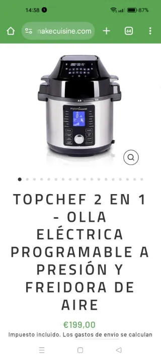 Robot Cocina y Airfryer MakeCuisine TopChef 2 en 1