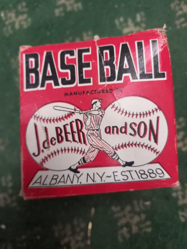 Pelota de béisbol J. deBeer & Son vintage 1955