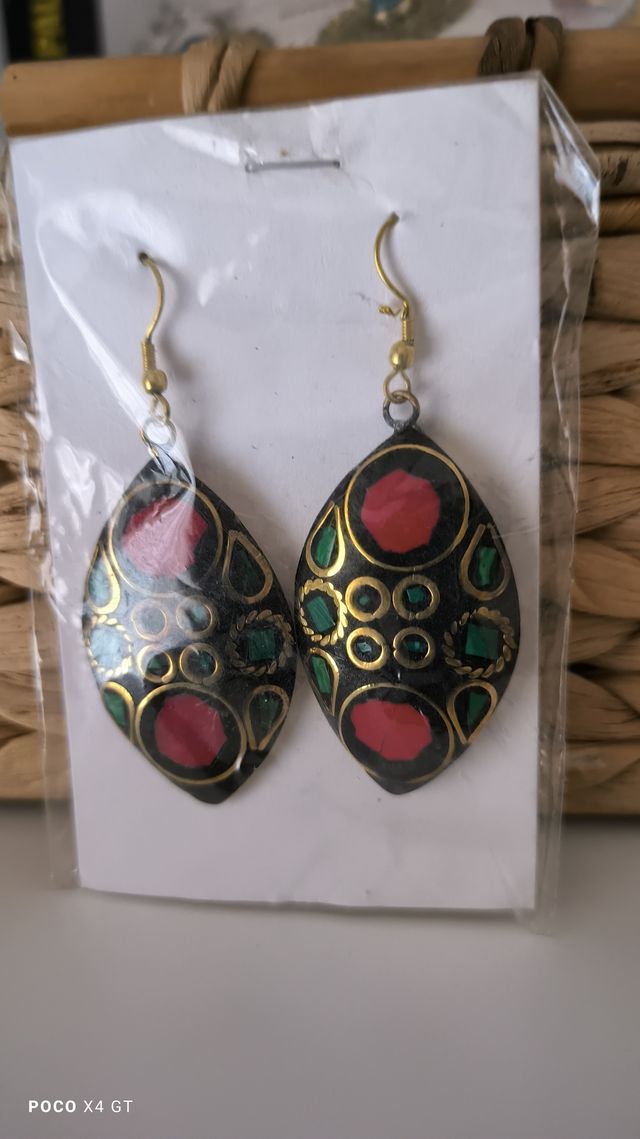 Pendientes Mosaico Rojo y Verde