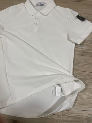 Polo Stone Island Blanco Talla XS