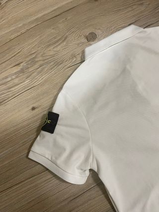 Polo Stone Island Blanco Talla XS