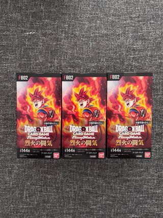 3x Cajas Dragon Ball FB02 Selladas Japonés