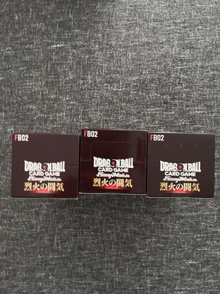 3x Cajas Dragon Ball FB02 Selladas Japonés