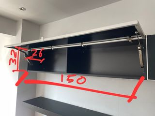 Armario flotante negro