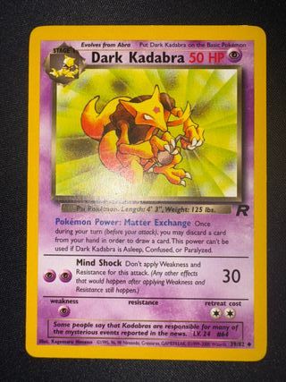 Dark Kadabra Team Rocket 39/82 Carta Pokémon