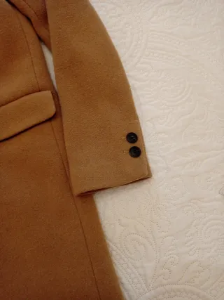 Abrigo Zara Camel Doble Botonadura