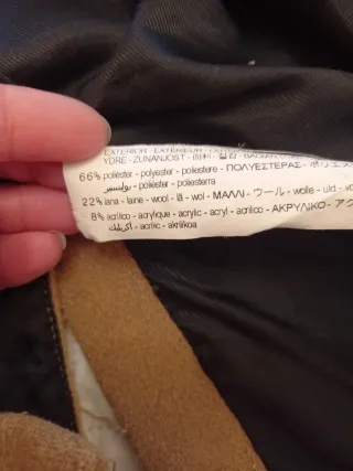 Abrigo Zara Camel Doble Botonadura