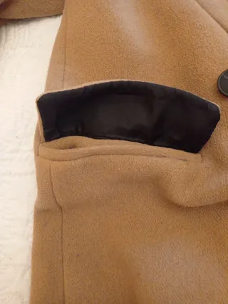 Abrigo Zara Camel Doble Botonadura