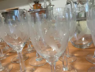 Set 29 Bicchieri Vintage con Caraffa, bottiglia