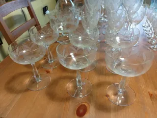Set 29 Bicchieri Vintage con Caraffa, bottiglia