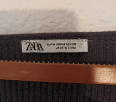 Top Zara con flecos plateados Talla XS