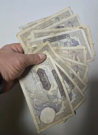 Lote 10 Billetes Antiguos Serbia 100 Dinara