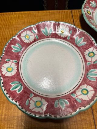 Set 4 Piatti Vietri Ceramica Floreale